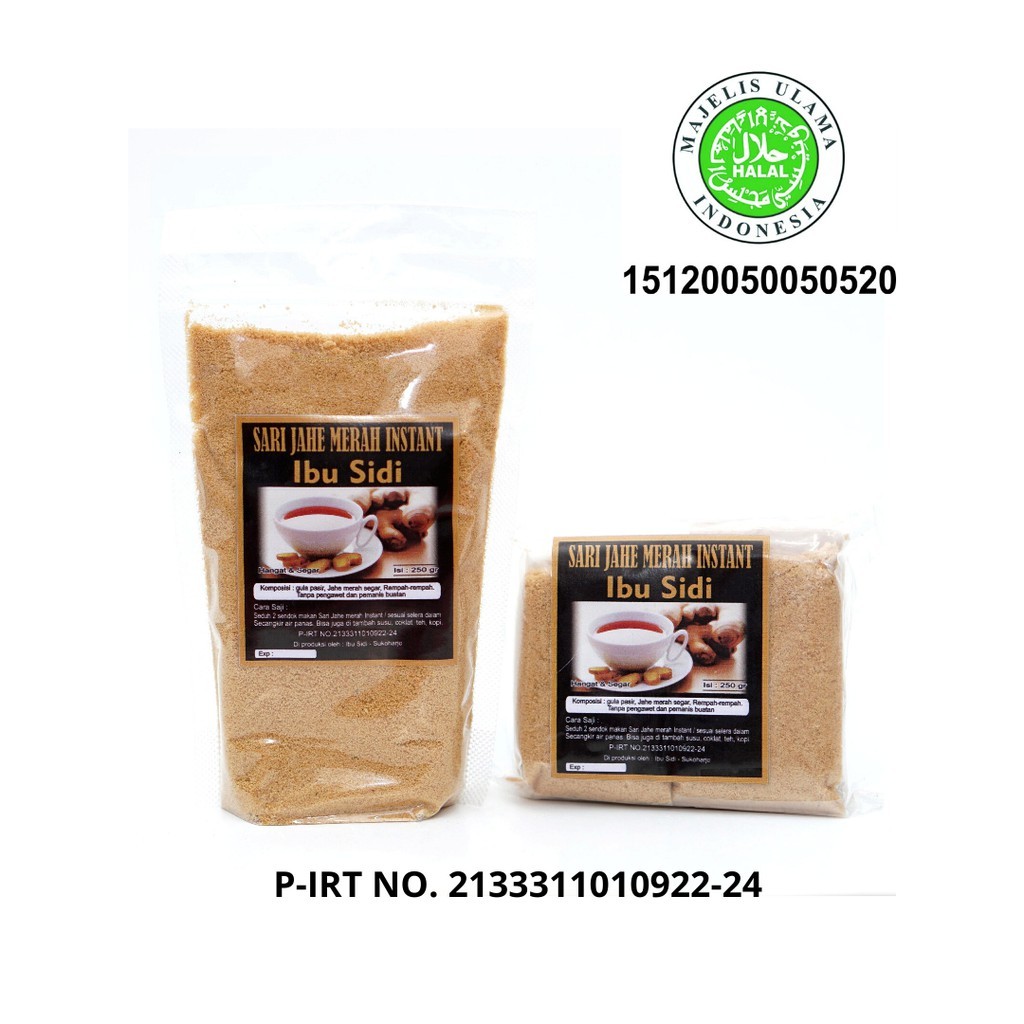Ibu Sidi Sari Jahe Merah Instant Red Ginger Drink Mix 250g Pouch Warm Ritual