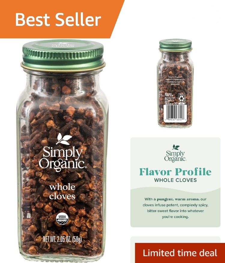 Flavorful Organic Whole Cloves 2.05 Ounce – Enhance Your Culinary Creations