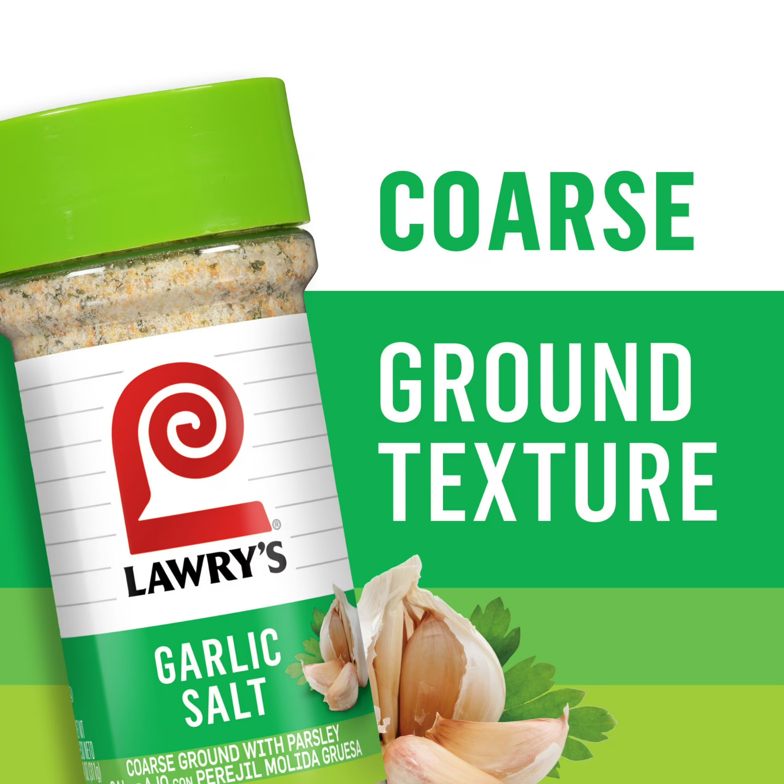 Lawry’s Kosher Classic Coarse Ground Garlic Salt, 11.0 oz Bottle