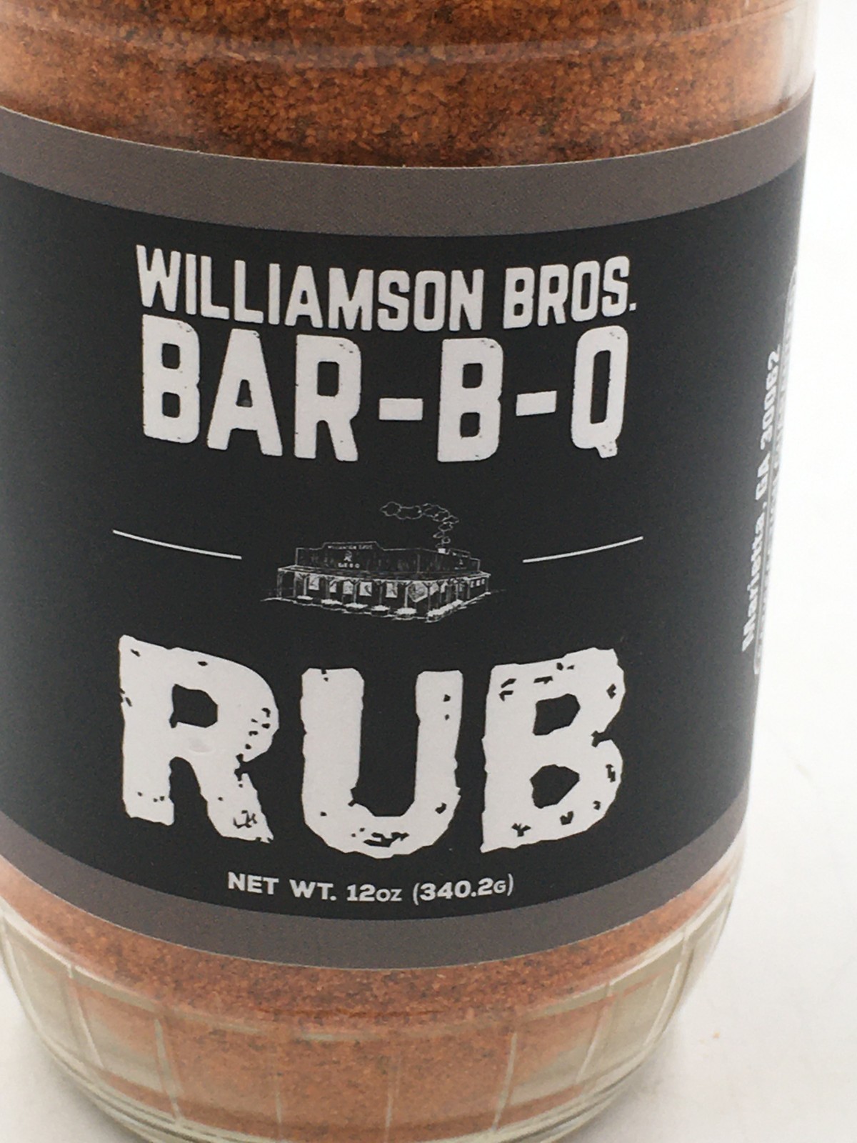 Williamson Bros. BAR-B-Q RUB BBQ Spice Mix Powder Pantry 1 12oz Bottle 1/27/2028