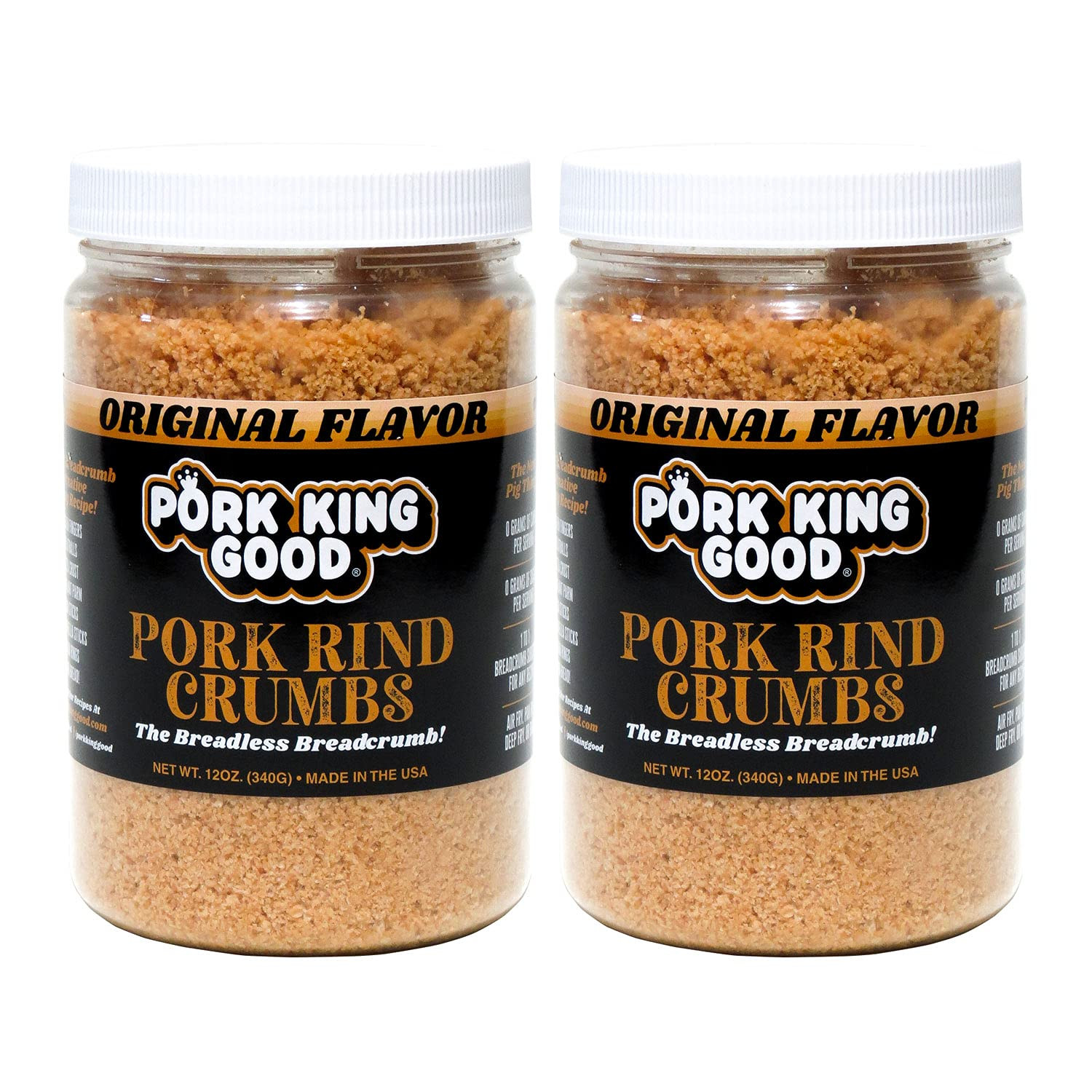 Pork Rind Breadcrumbs – 2 Pack! Keto Friendly, Paleo, Gluten-Free, Sugar Free, Z