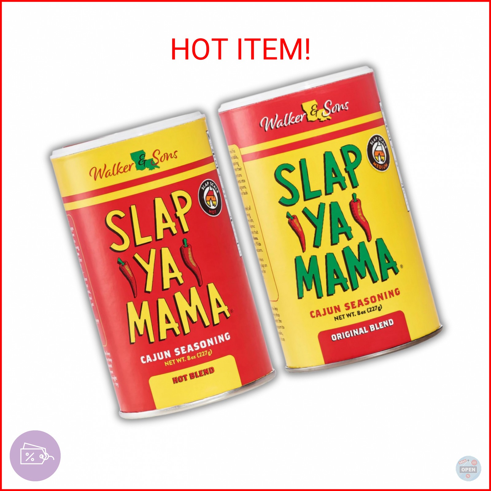 Slap Ya Mama Cajun Seasoning from Louisiana, Spice Variety Pack, 8 Ounce Cans, 1
