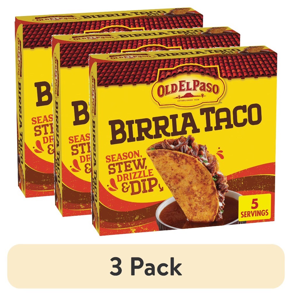 Old El Paso Birria Taco Kit with Seasoning, Sauce and Soft Tortillas, 12.1 oz