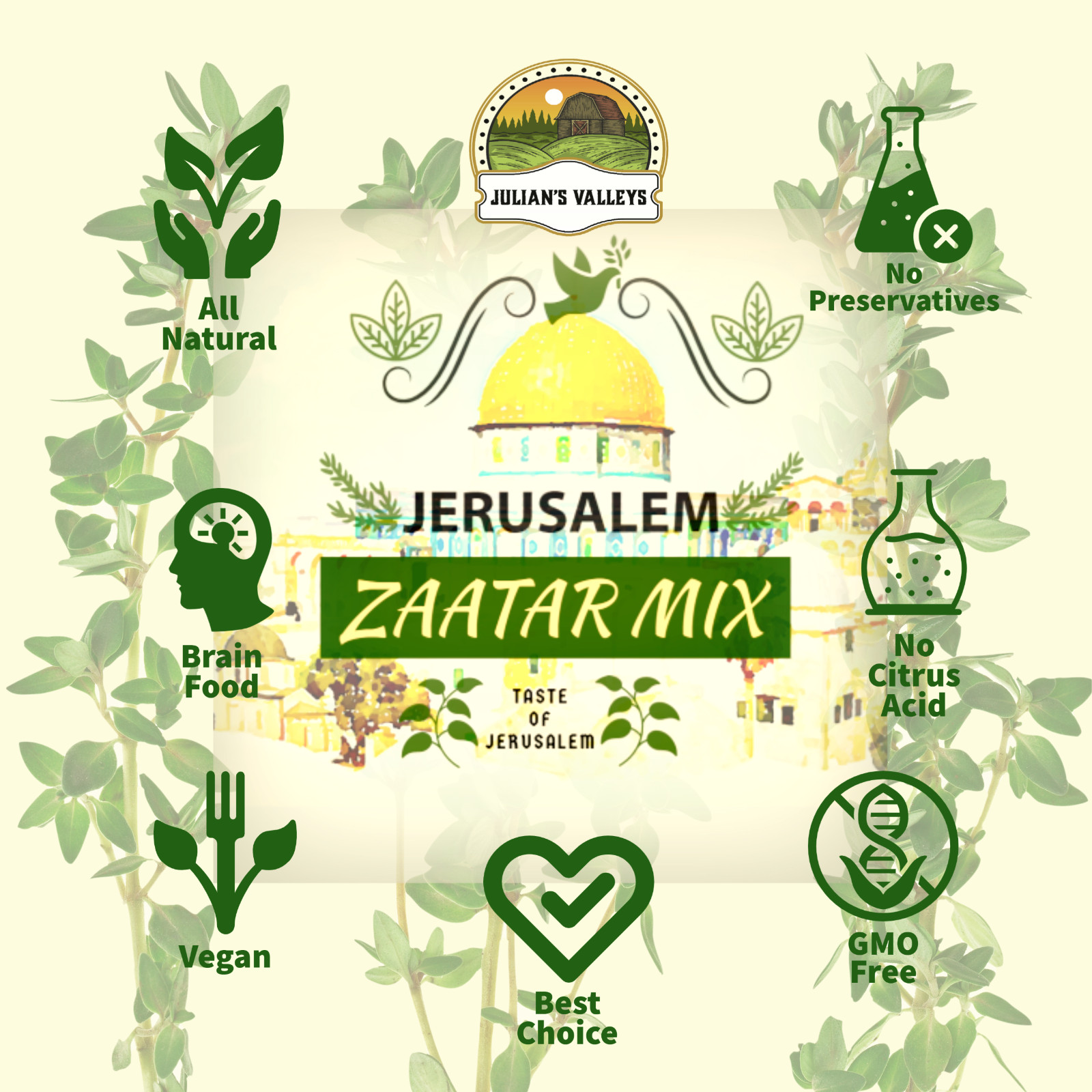 Jerusalem Zaatar Spice Mix by Julian’s Valleys