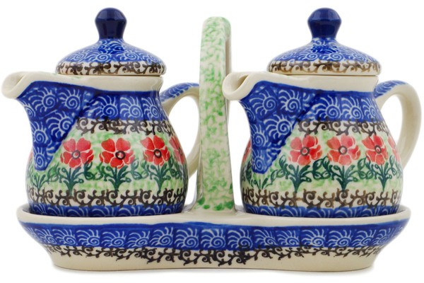 Polish Pottery Seasoning Set 6″ Maraschino-Artisanimports|125