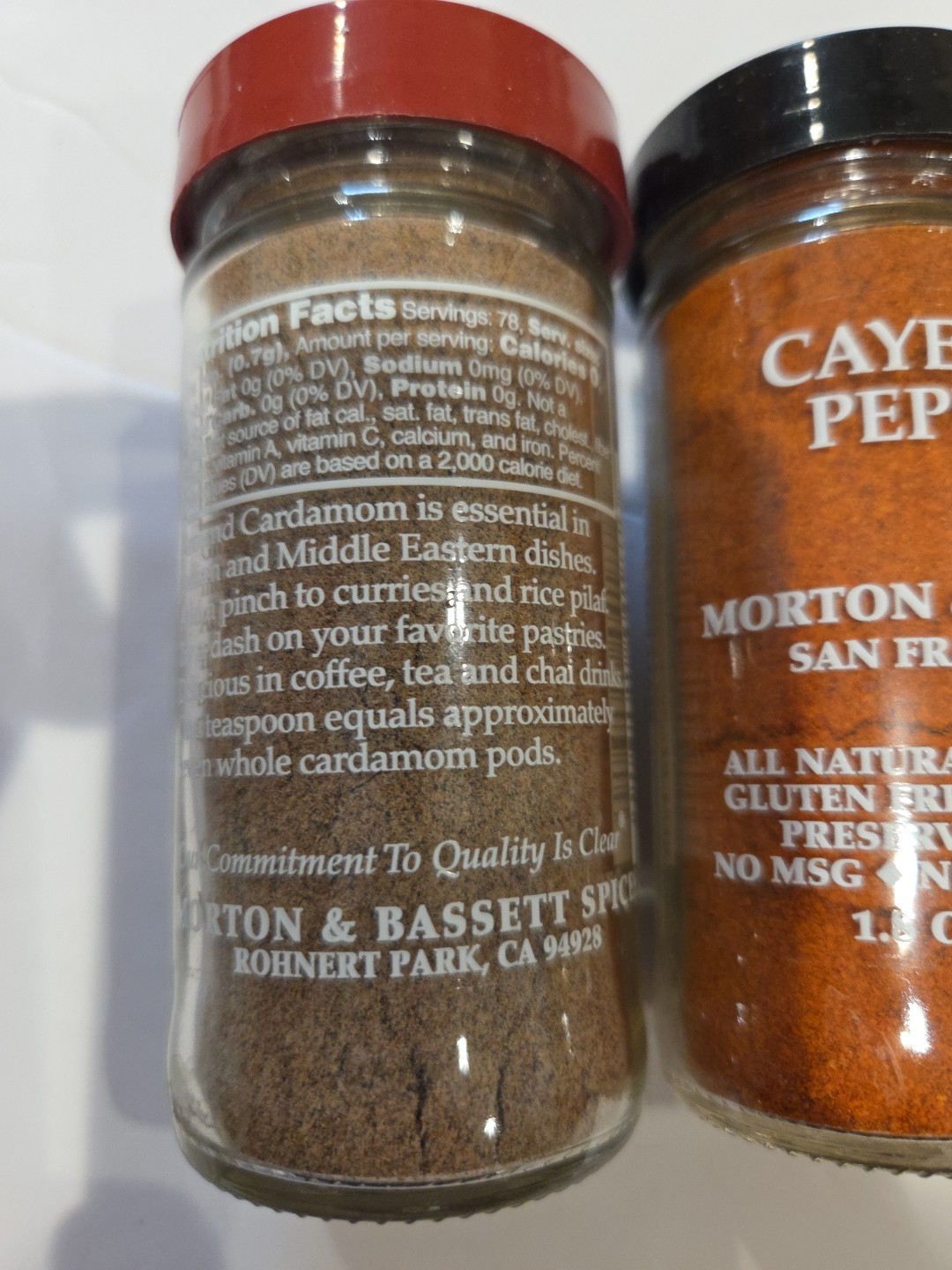 Morton Bassett ASS’T Spices–LOT Of THREE– Cardamom, Cayenne Pepper, Star Anise