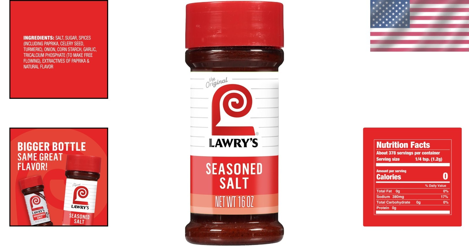 Elevate Your Cooking with Lawry’s Signature Seasoned Salt – 16 oz Kosher Blend