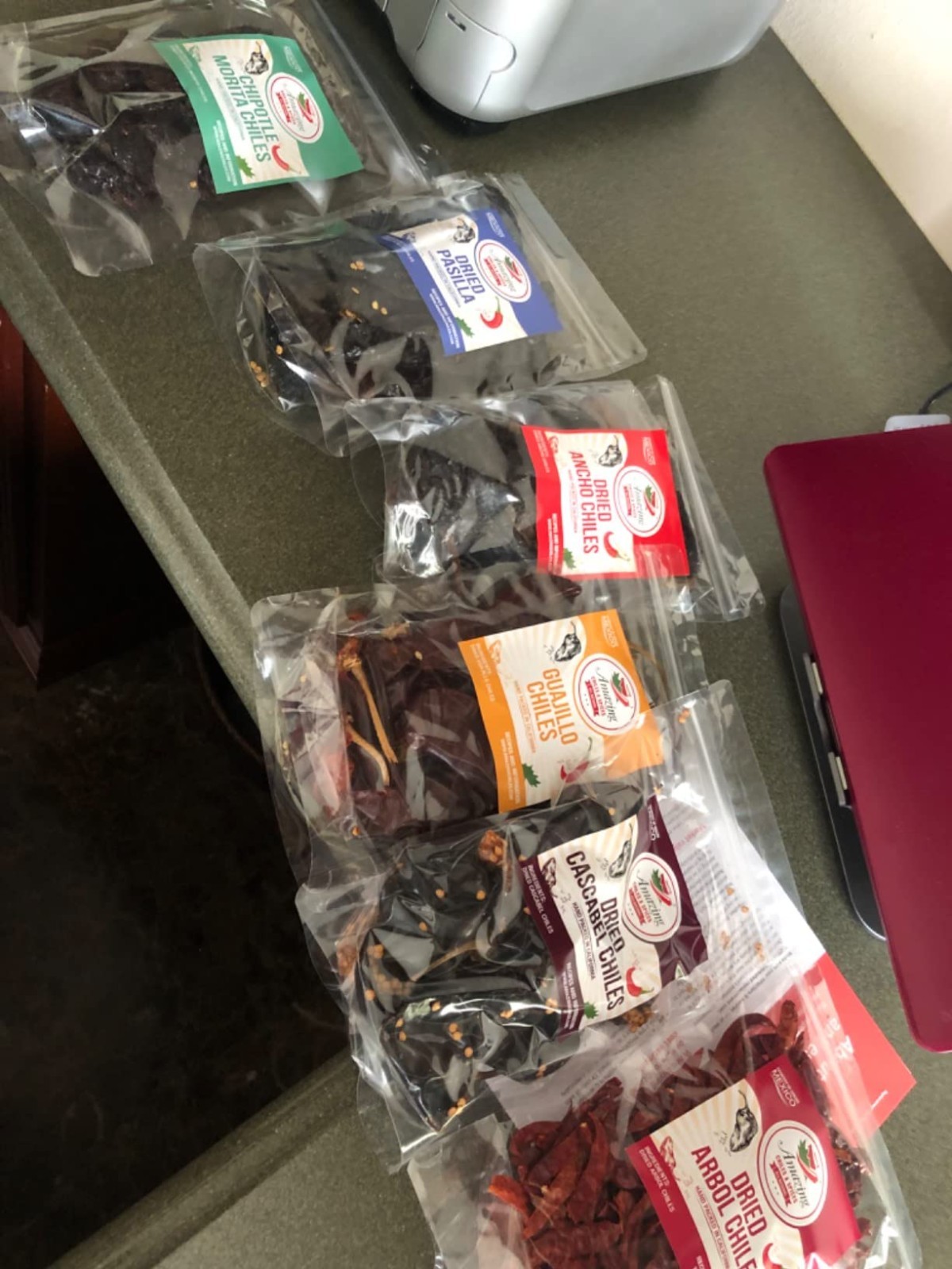 Dried Peppers 6 Pack Bundle -Ancho, Guajillo, Pasilla, Arbol, Chipotle, Cascabel