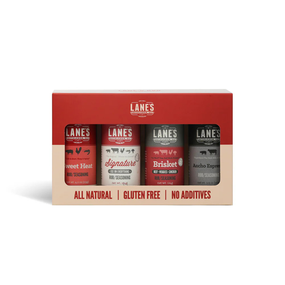 Lanes OG – 4 Rub Gift Set BBQ Seasonings Pack