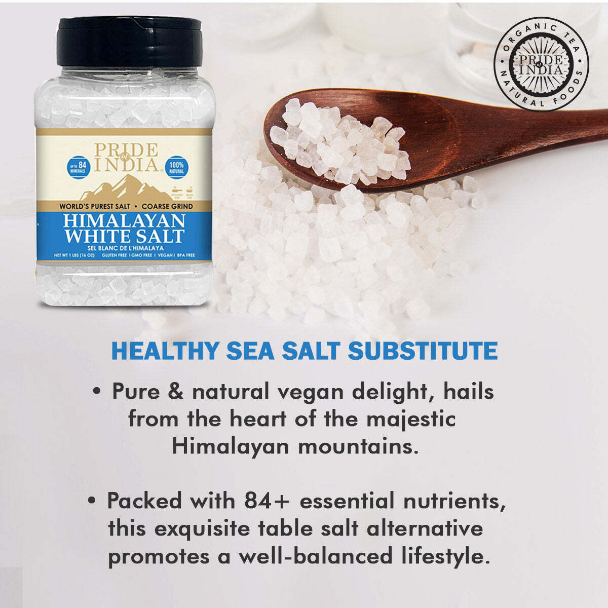 Himalayan White Rock Salt – Coarse Grind