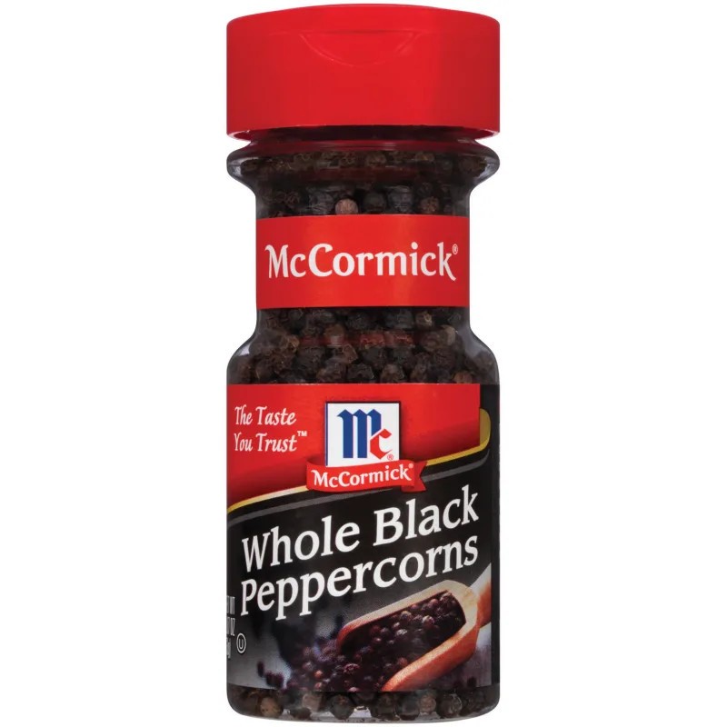 6x McCormick Whole Black Peppercorns Spice Seasoning Cooking Kitchen Flavor 1.87