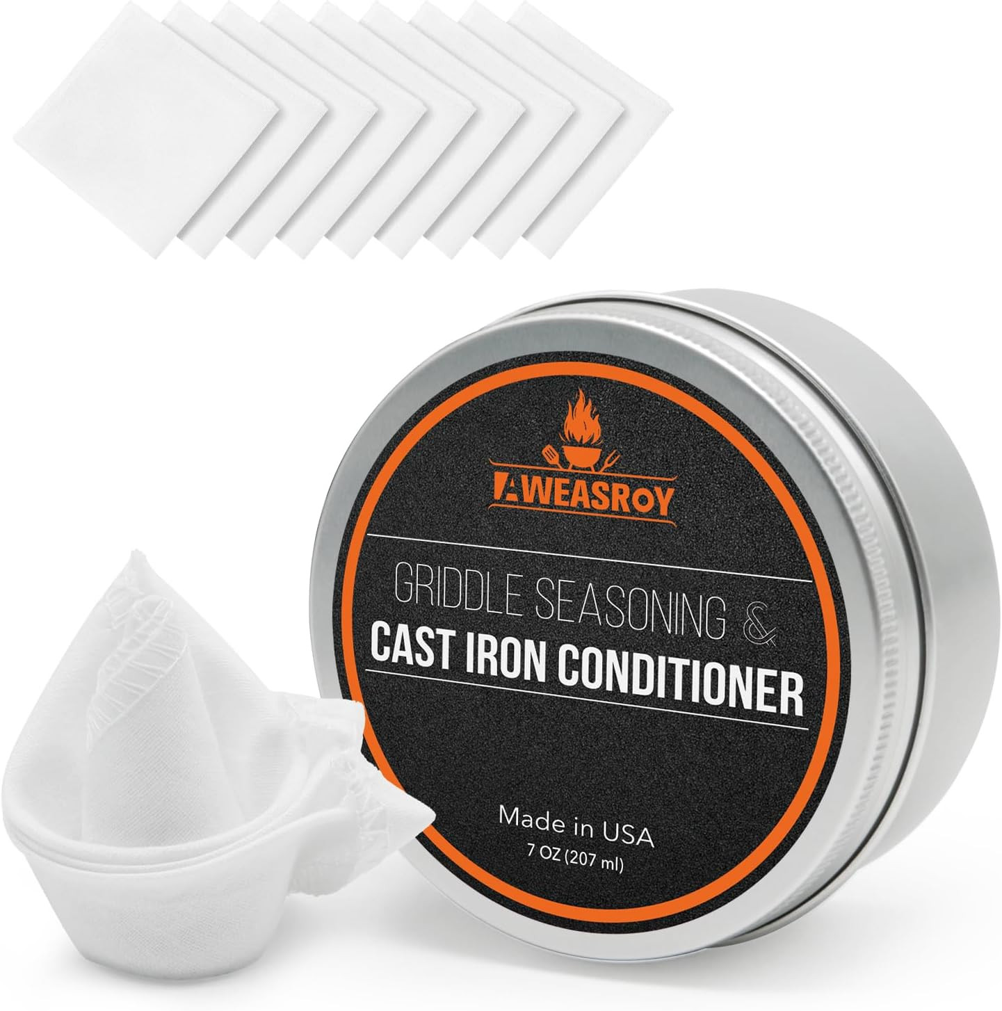 Griddle Seasoning & Cast Iron Seasoning Conditioner 7 OZ, Food Safe Griddle Seas