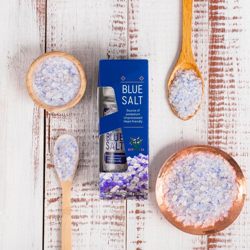 Blue Salt, Coarse, Rare Mineral Salt, High Potassium, Lower Sodium, Natural.