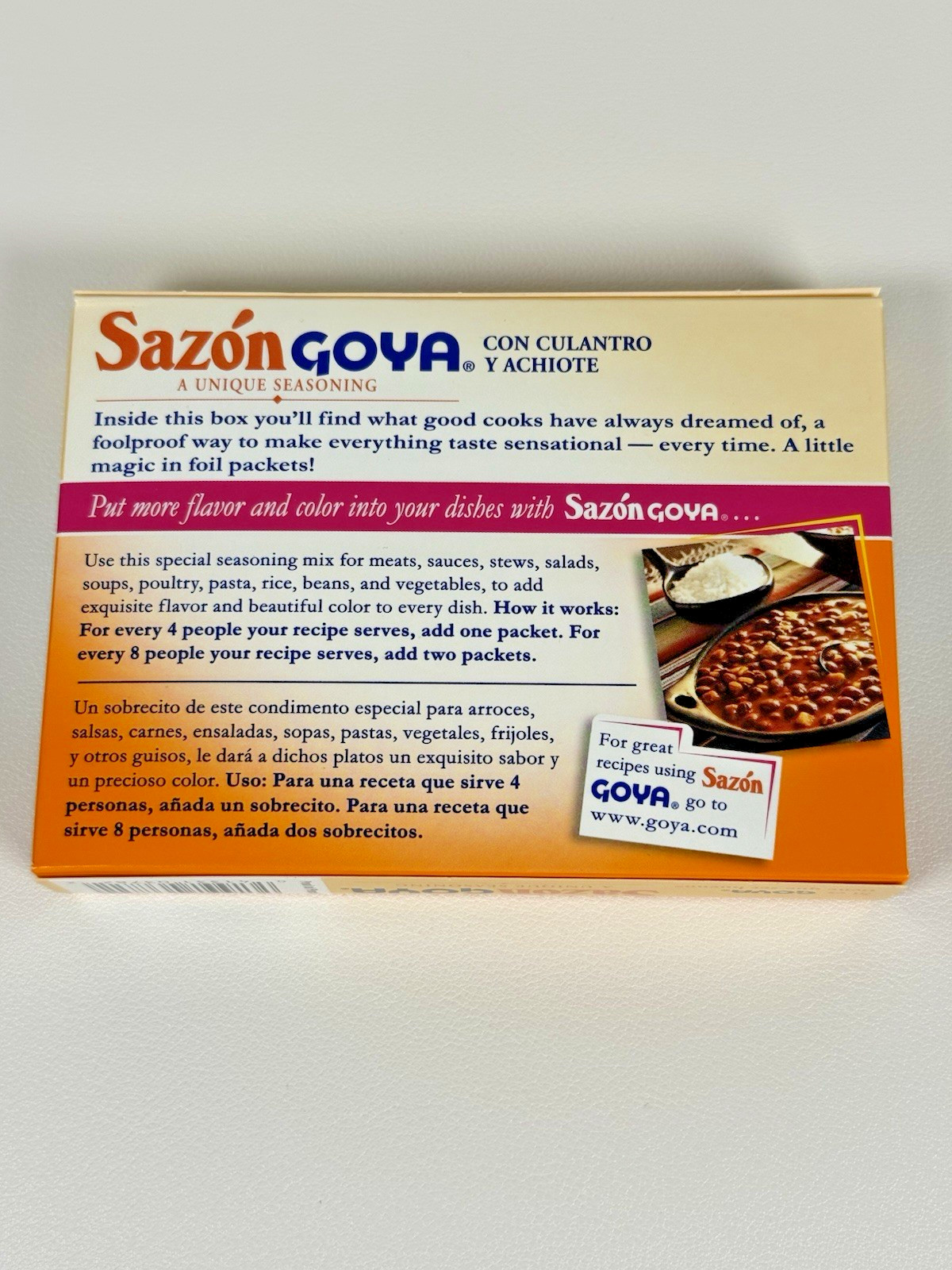 Goya Sazon Con Culantro Y Achiote – Seasoning Coriander & Annatto 1.41 oz