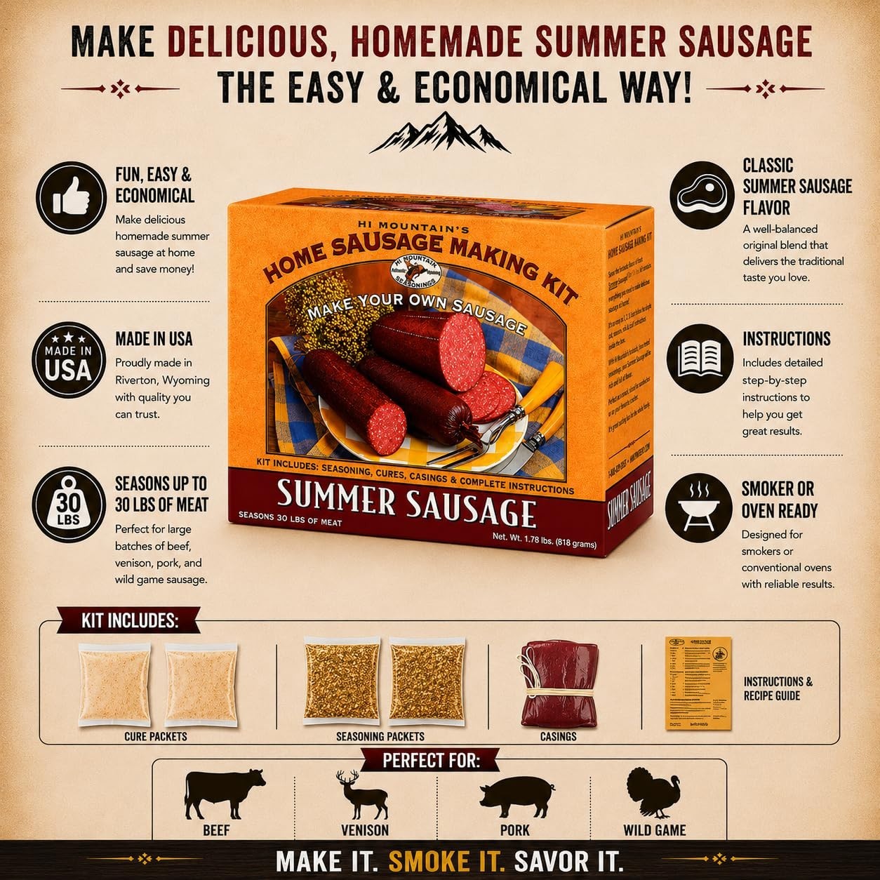 Authentic Blend for Homemade Summer Sausages