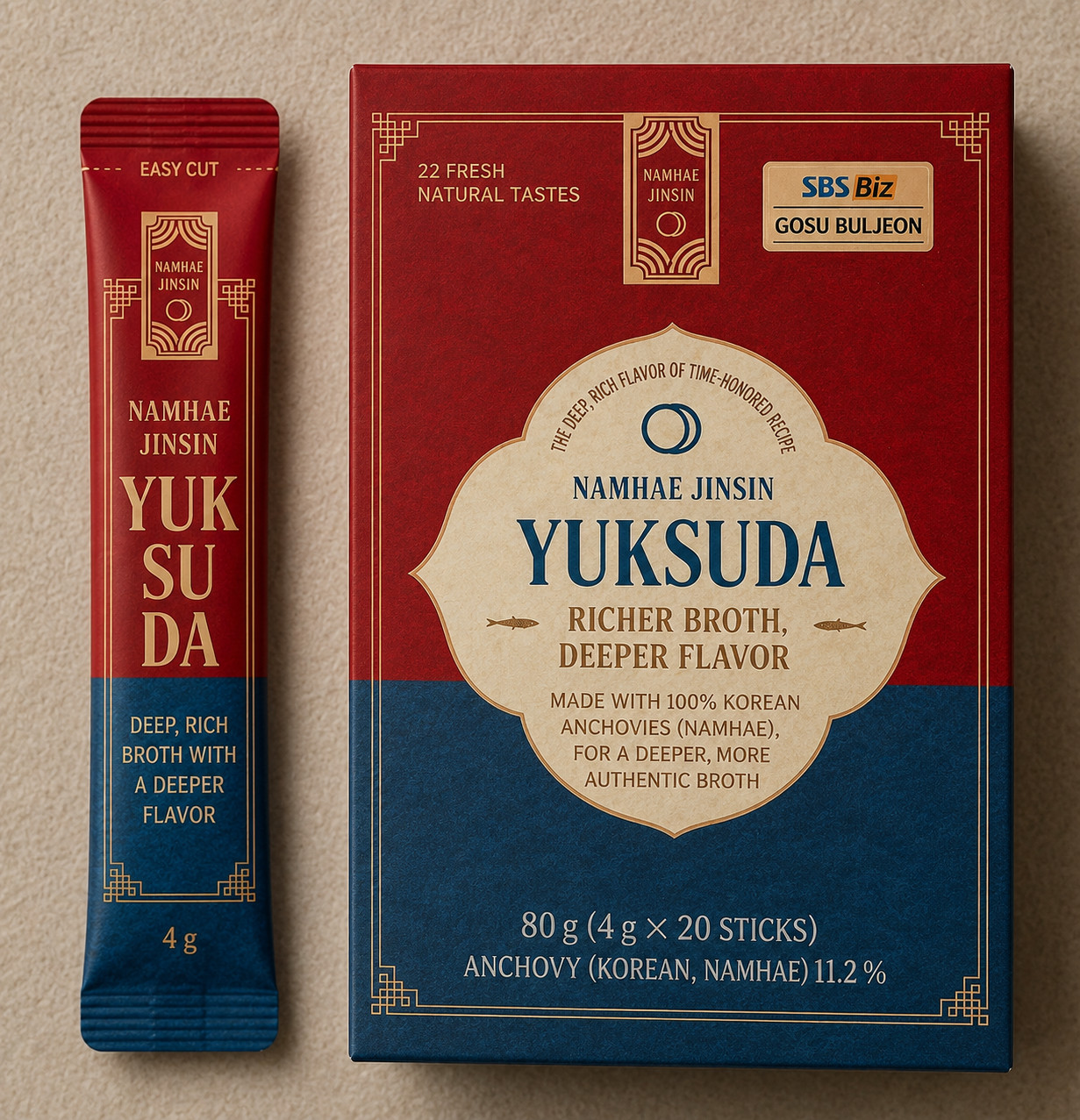 Korean Natural Anchovy Broth Powder Soup Stock MSG Free Dashi 20 100 Sticks
