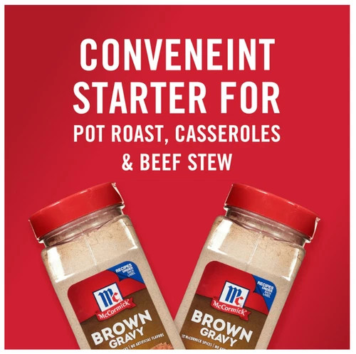 McCormick No Artificial Flavors Brown Gravy Seasoning Mix Bottle, 21.0 oz Bottle