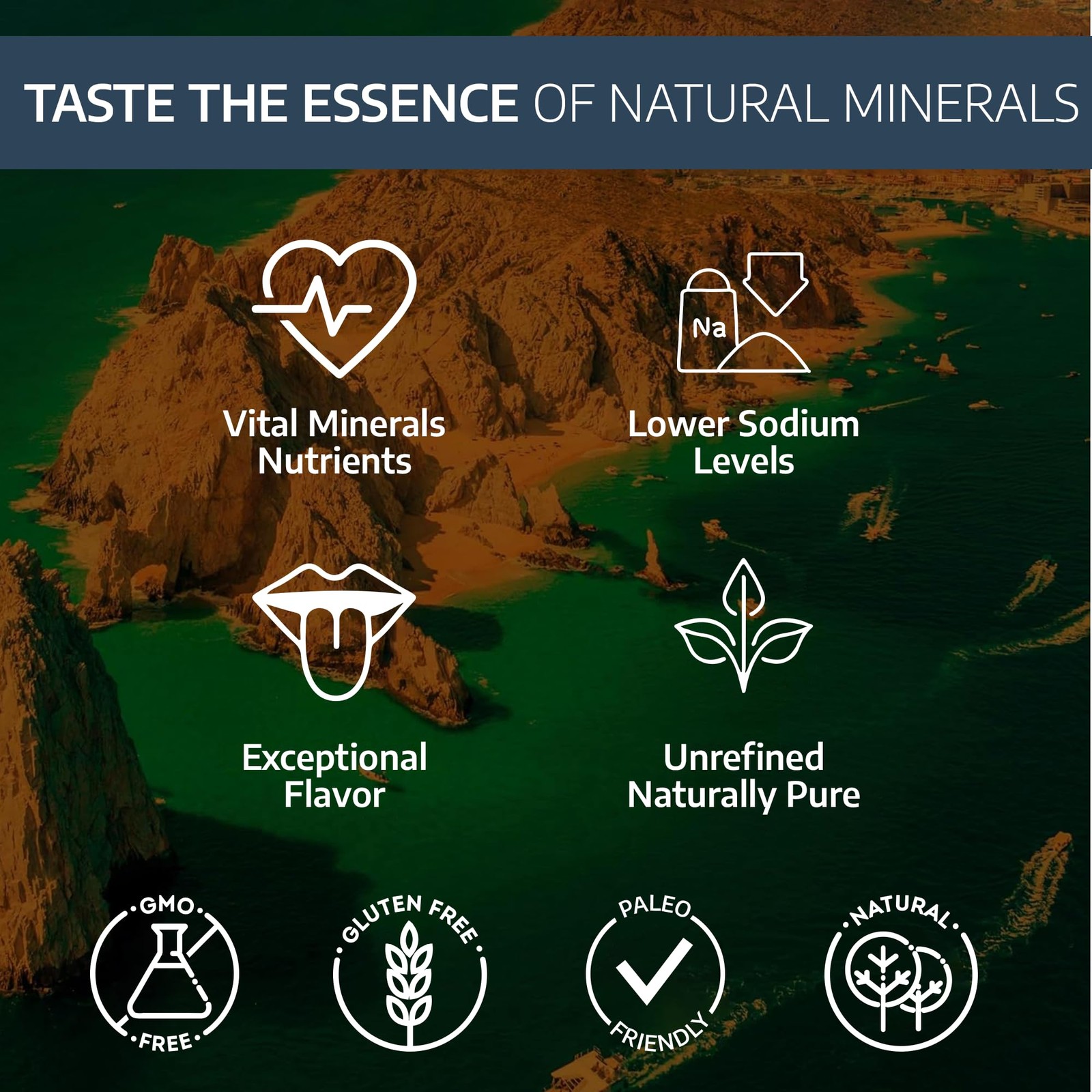 All Goods Products Mineral Sea Salt – Fine Grain, 8 oz, 100% Natural, HandHar…