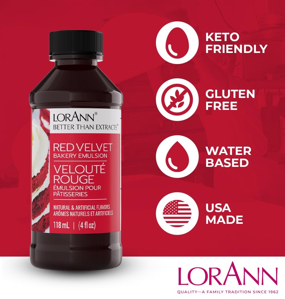 LorAnn Oils Red Velvet Bakery Emulsion: True Essence, Ideal for Boosting…