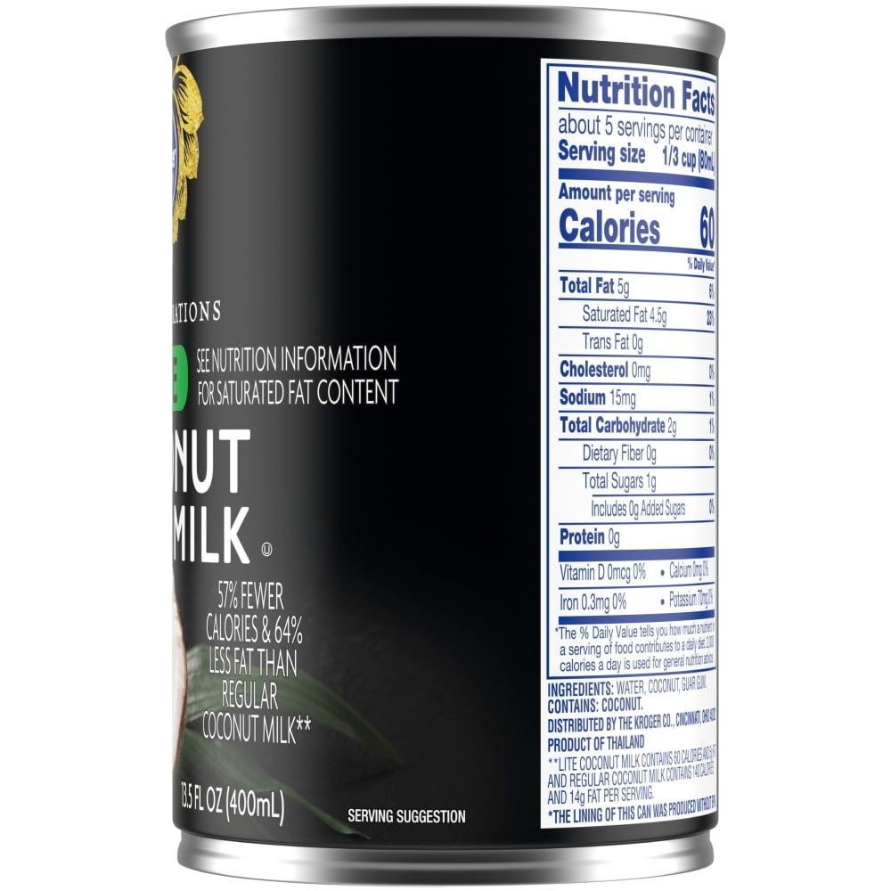 Kroger Lite Coconut Milk 13.5 fl oz – Pack of 3
