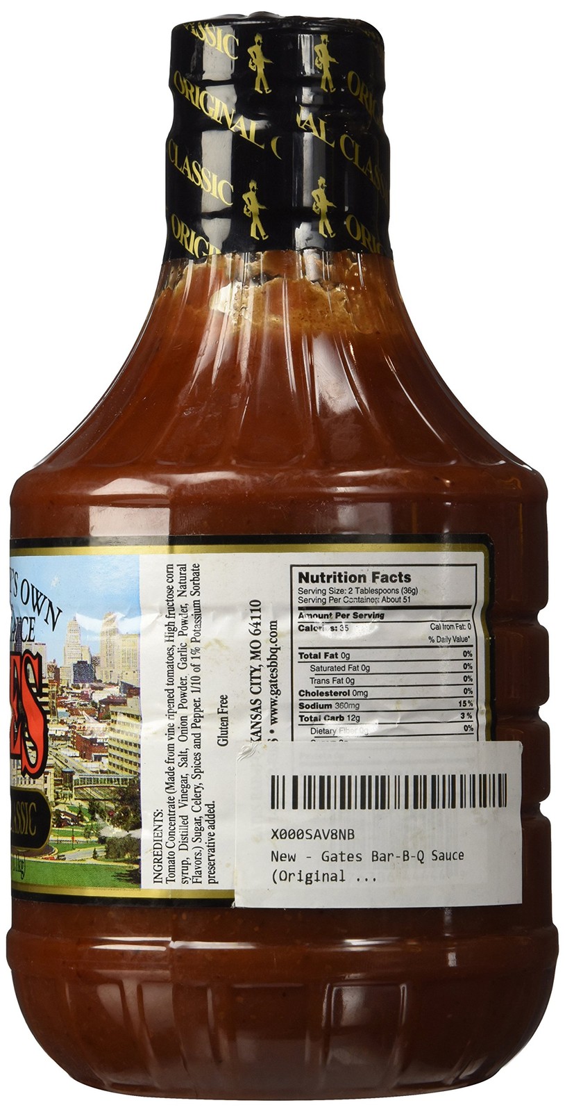 Gates Bar-B-Q Sauce (Original Classic – 40 Oz. Bottle)