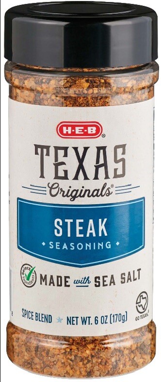 H-E-B Texas Originals Steak Seasoning Spice Blend, 6 oz Authentic Texas Taste