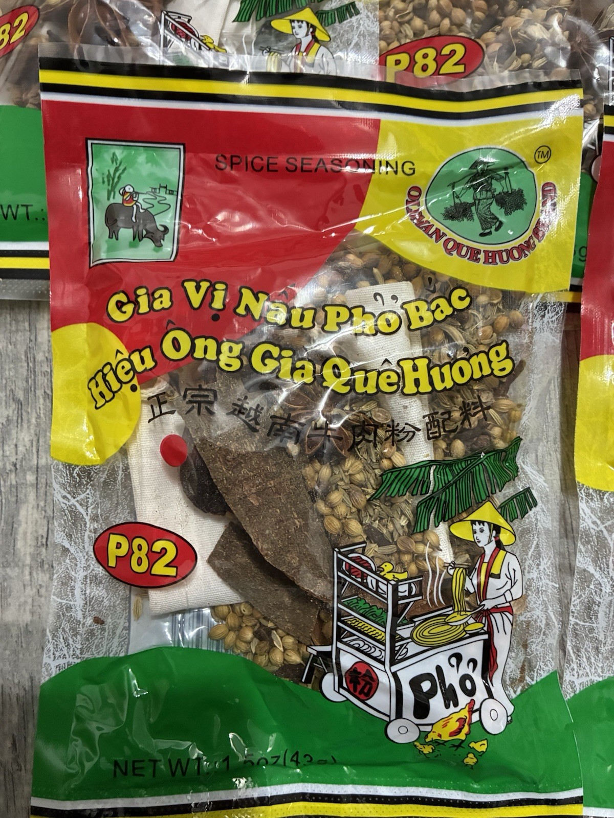 Old Man Gia Vi Nau PHO Bac Complete Vietnamese Spice Seasoning Kit