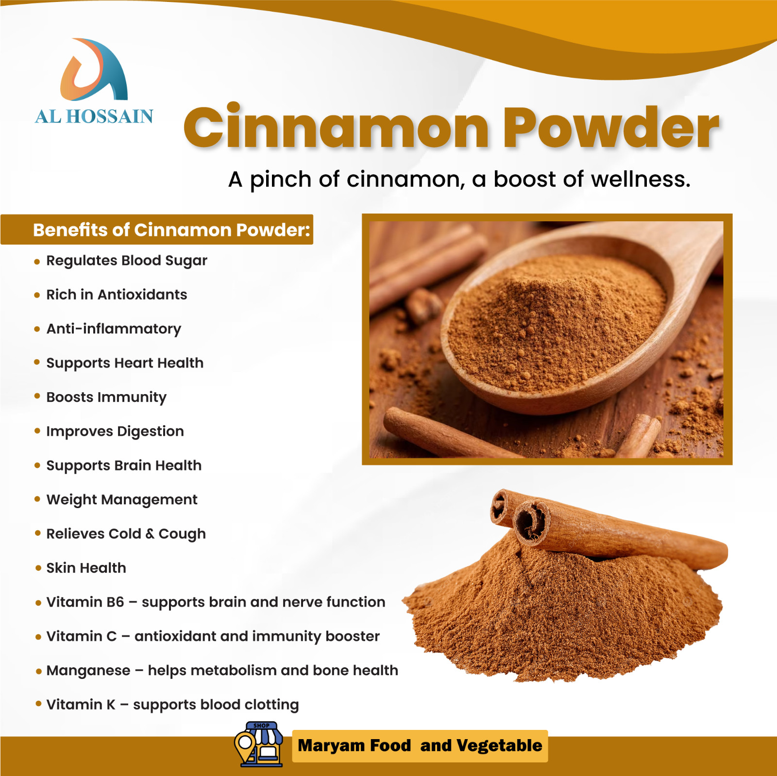 Natural Cinnamon Powder 250g | Ground Cinnamon for Baking, Cakes, Cookies & Cook