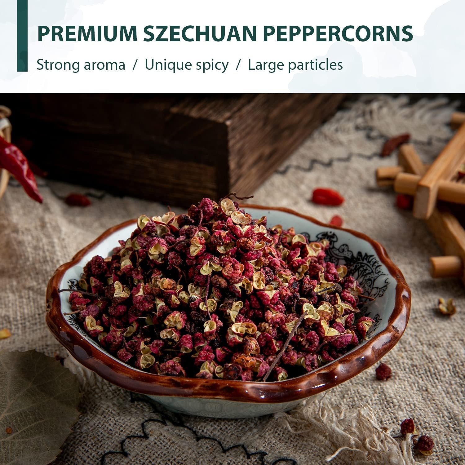 Sichuan Peppercorns, 8oz(227g), Authentic Szechuan Red Peppercorn, Numbing and T