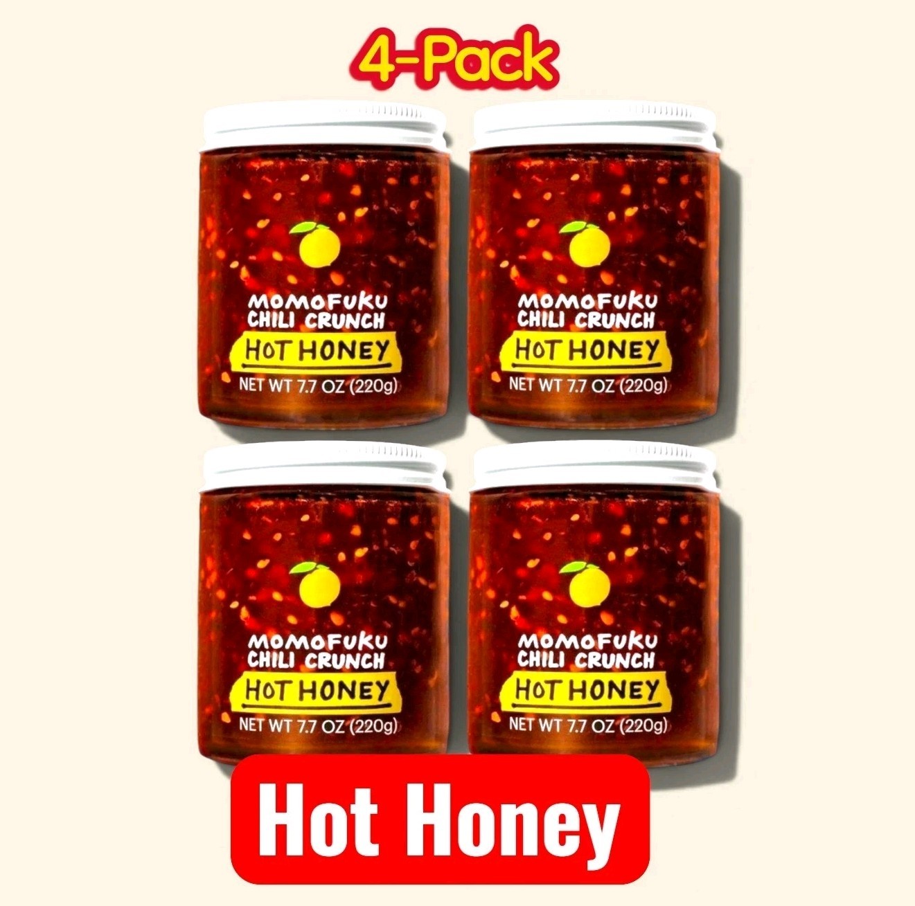 MOMOFUKU HOT HONEY CHILI CRUNCH 7.7oz Each 4 Pack