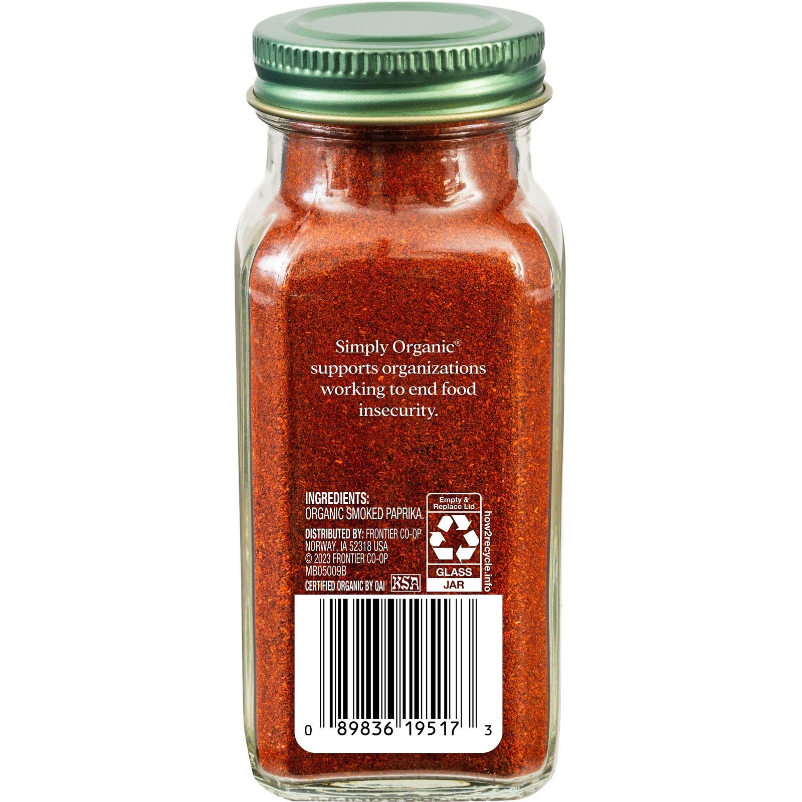 Simply Organic Smoked Paprika, 2.72 Ounce, Ounce (Pack of 1), No Color