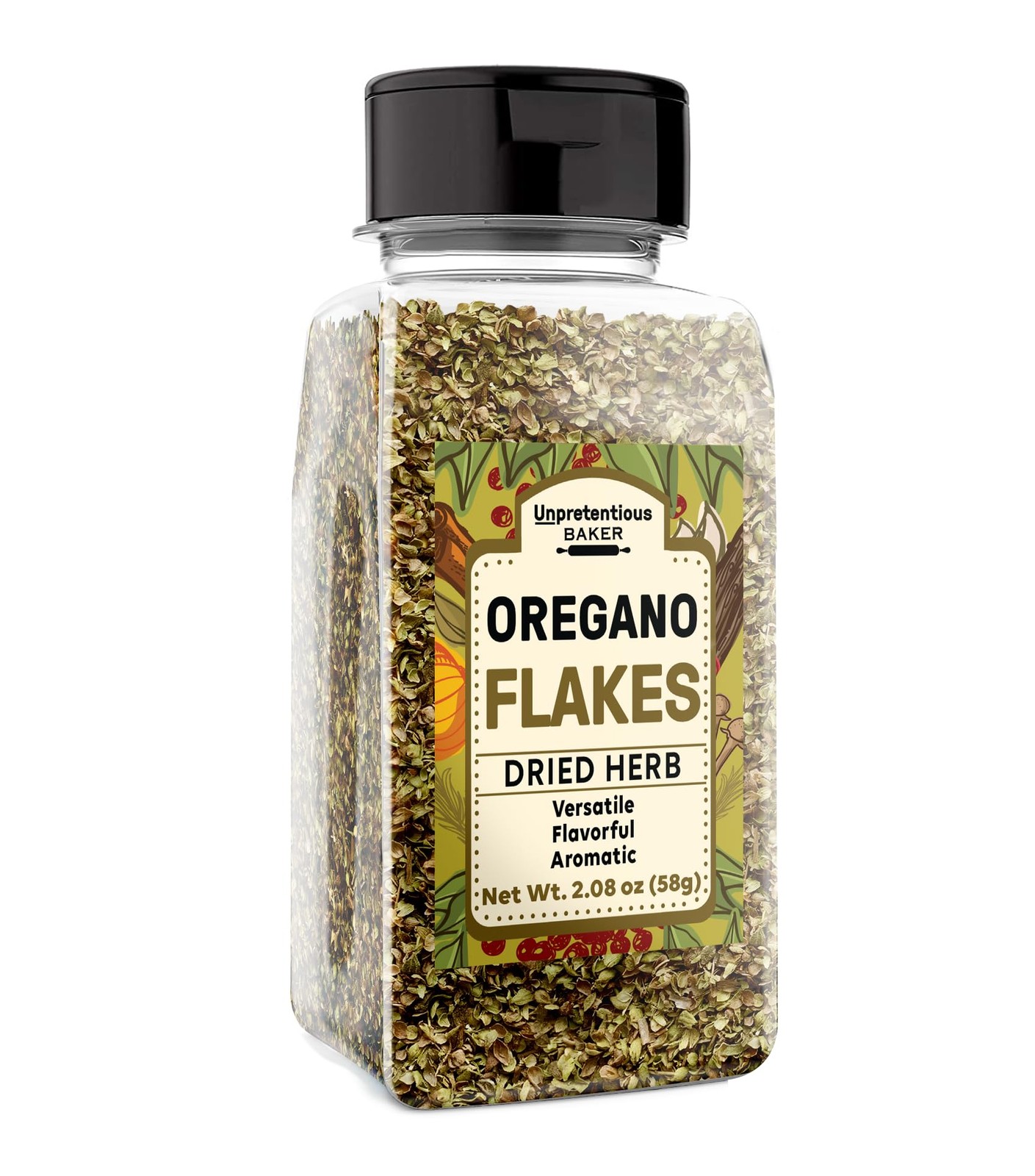 Unpretentious Oregano Leaf Flakes, Rich Flavor, Versatile Ingredient, 4 Ounce
