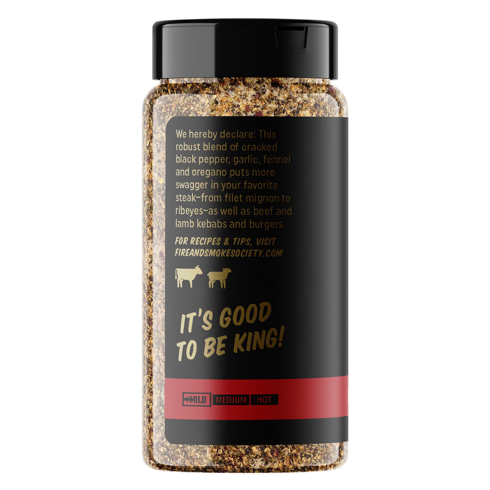 Fire & Smoke Society Steak King Steak Seasoning, BBQ Rub, 8.5 oz ,Fast Shipping