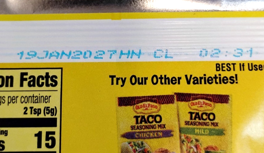 Old El Paso Original Taco Seasoning Mix 1 oz Packet Tex Mex Beef Seasoning NEW