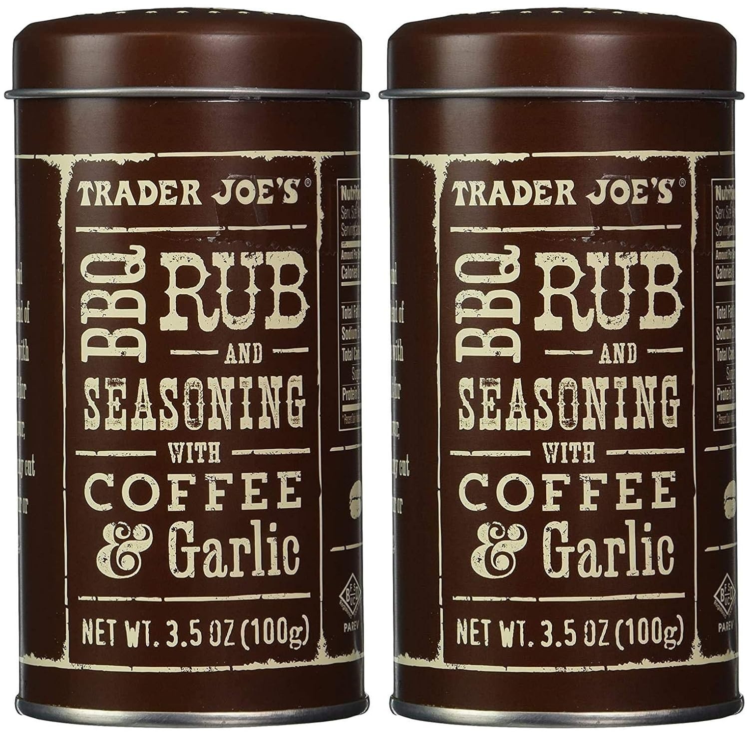 2X Trader Joe’s BBQ Rub & Seasoning with Coffee & Garlic 3.5oz Can