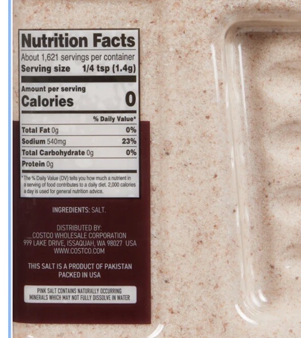Kirkland Signature, Pink Salt, Fine Grain, 5 lbs