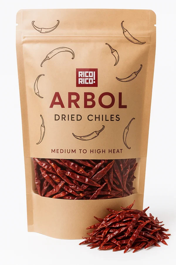 RICO RICO – Premium Dried Chiles (Ancho-Cascabel-Morita-Guajillo-Pasilla-Arbol)