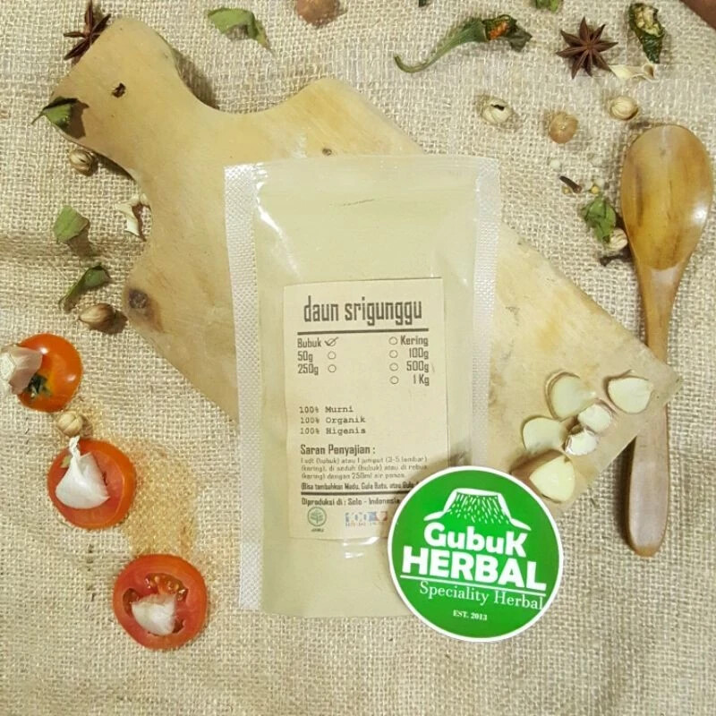 SRIGUNGGU Leaves Powder Natural Organic Herb Spices Fresh Pure Hygienic Premium