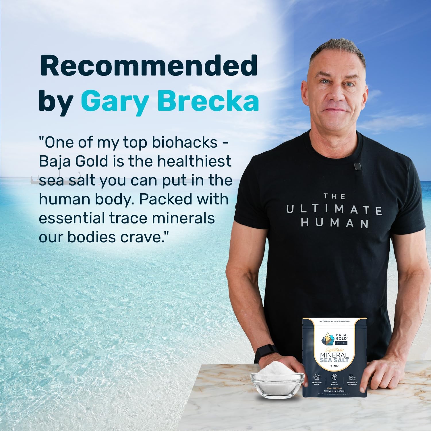 Baja Gold Mineral Sea Salt – Recommended by Gary Brecka – Authentic Fine Grind S