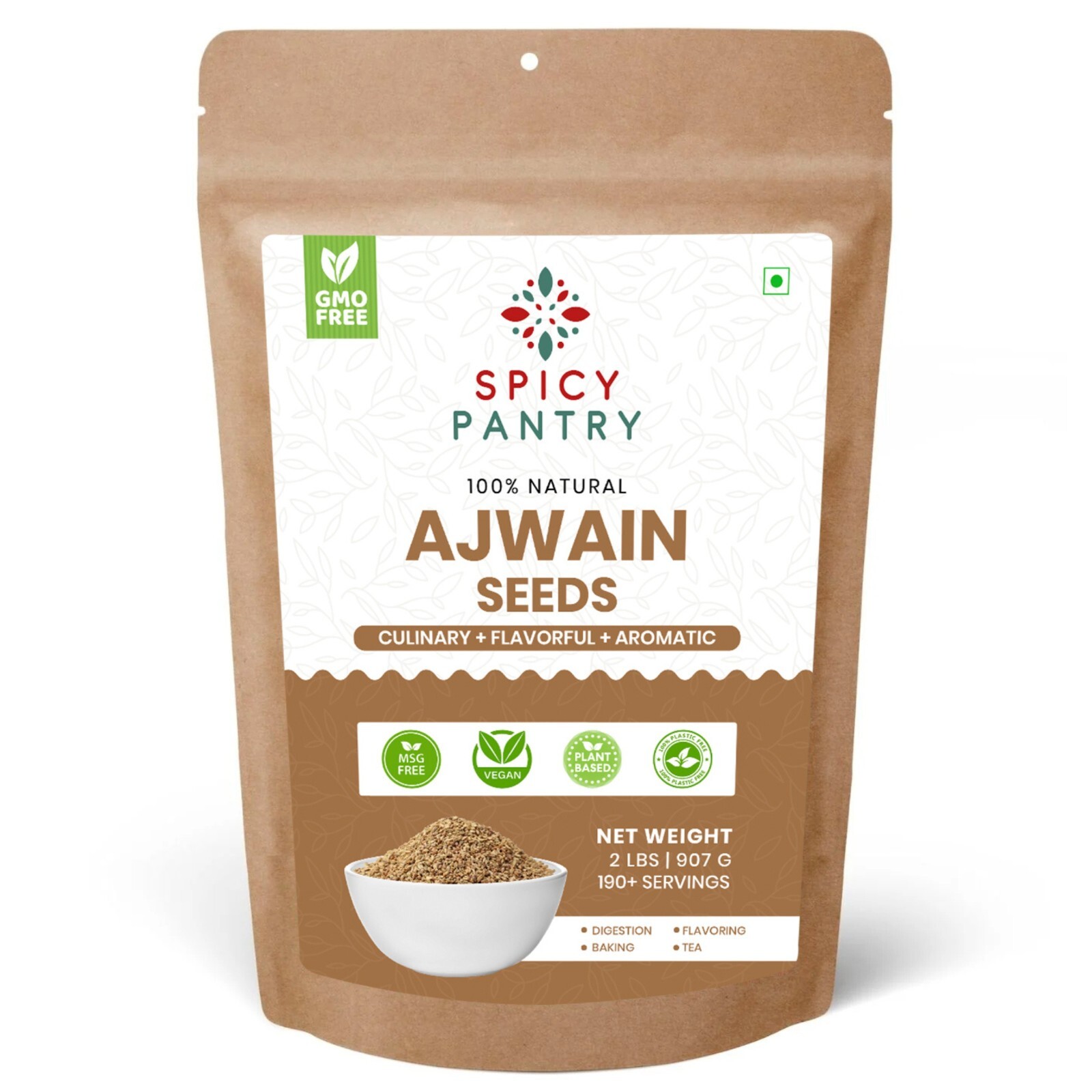 Ajwain Seeds (Carom Seeds) 2 lbs. – Aromatic Spice for Cooking & Health Benefits