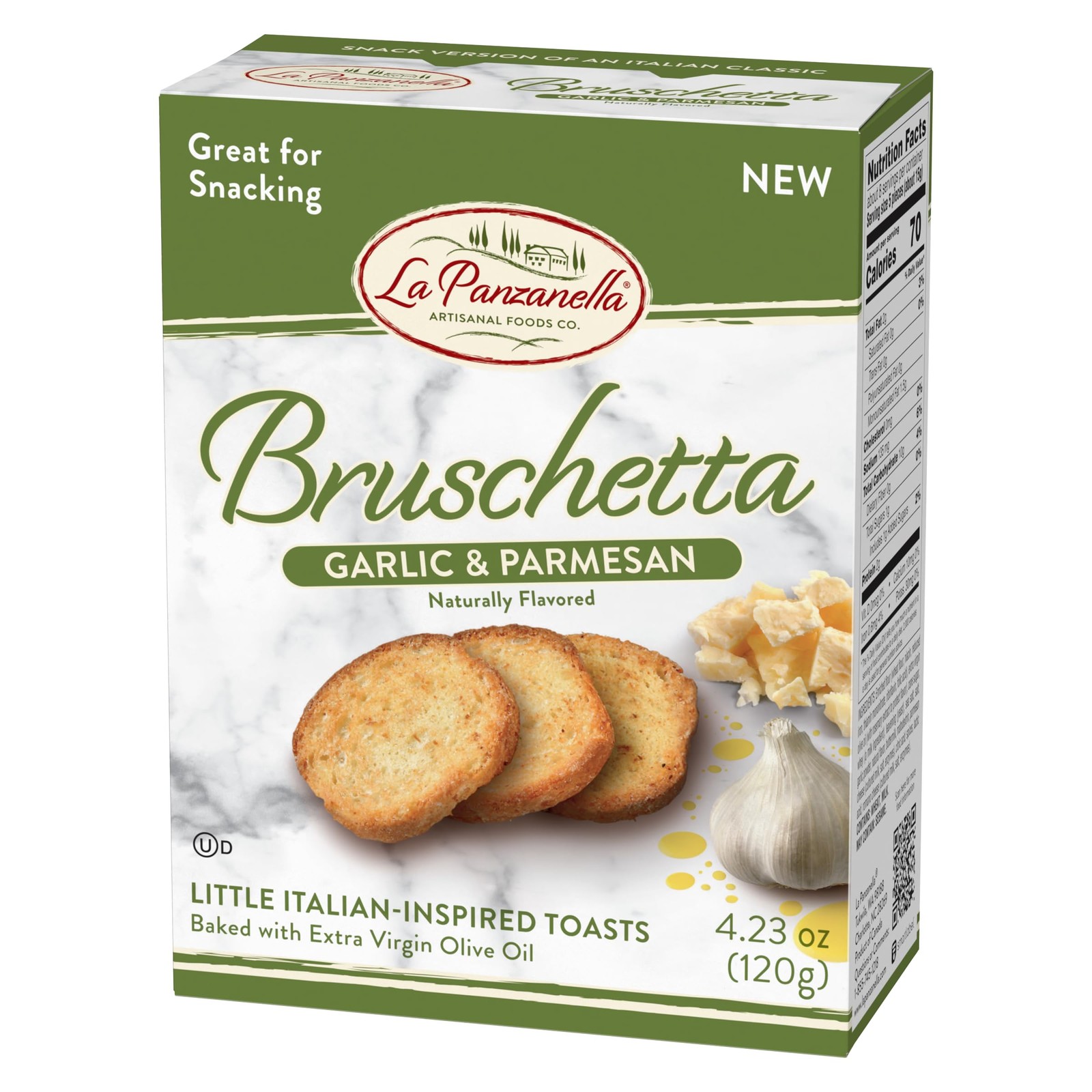 La Panzanella Garlic Parmesan Bruschetta Crackers Italianinspired Toasts 4.23oz