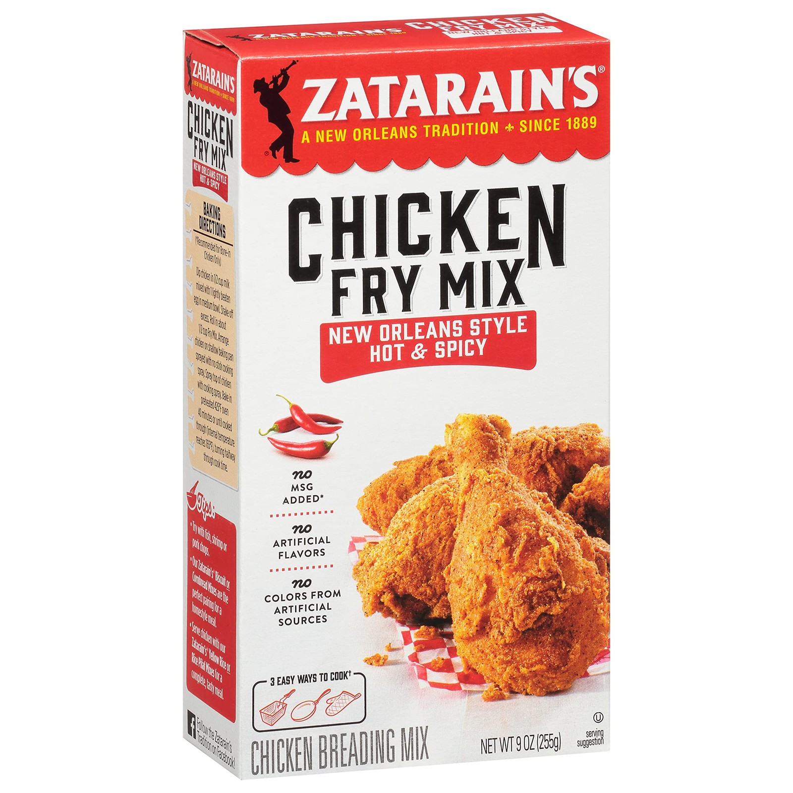 Zatarain’s New Orleans Style Hot & Spicy Chicken Fry Mix, 9 oz
