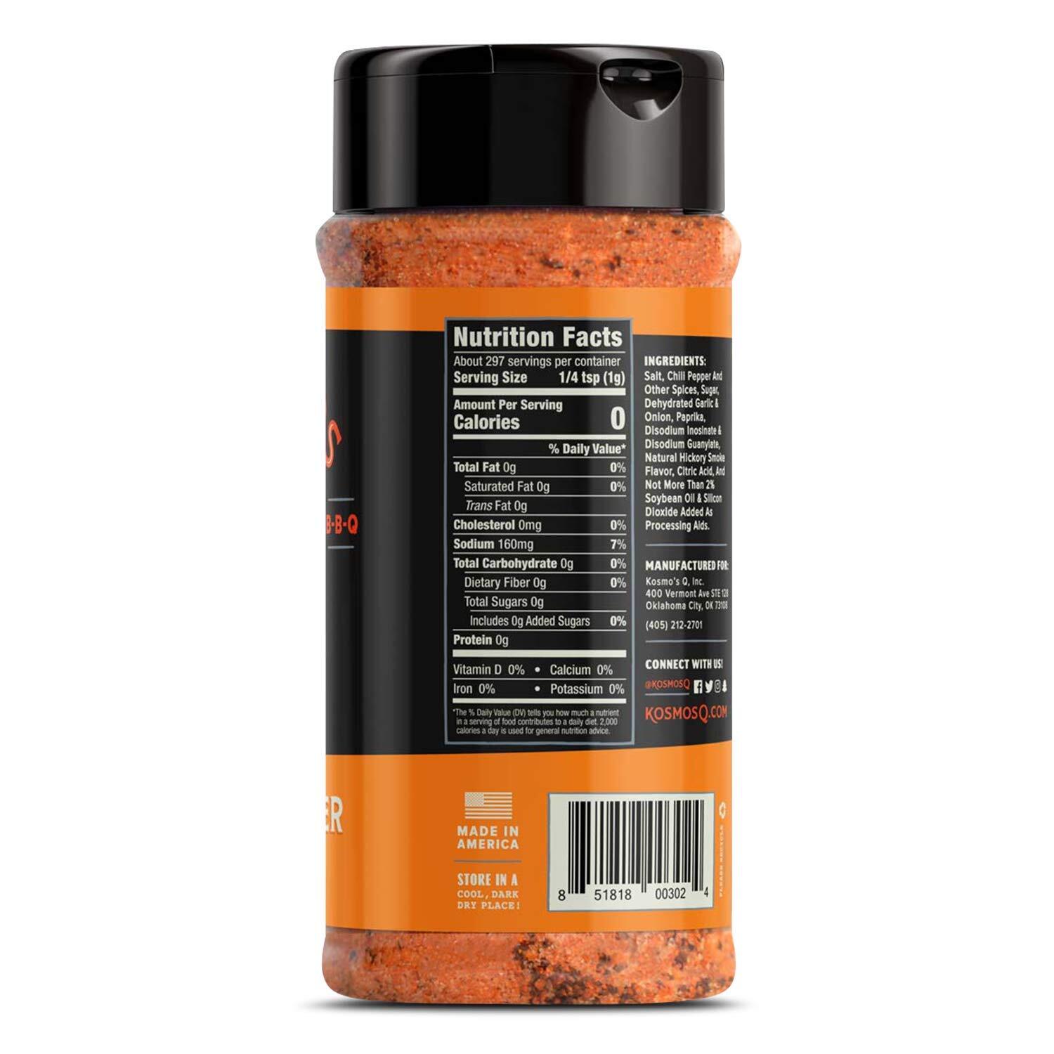 Kosmos Q Cow Cover BBQ Rub Award Winning Seasoning for Beef and Poultry 10.5oz