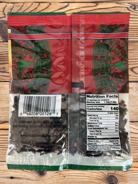 Whole Cloves, Clavo Entero(0.75 oz package) Natural spices