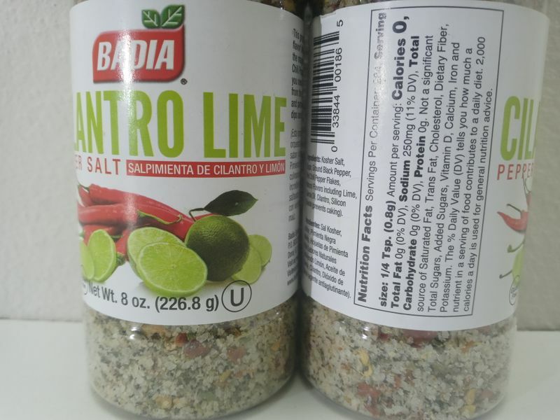 Badia® Cilantro Lime Pepper Salt Seasoning/ Sazon Limon pimienta 8 oz (2 Pack)