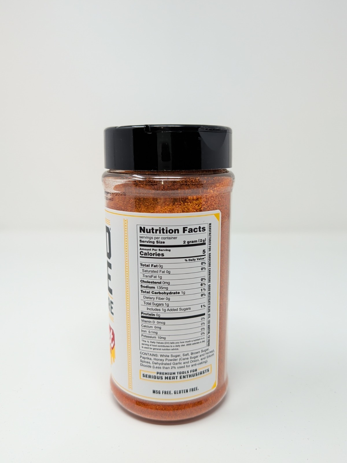 Hardcore Carnivore Sweet BBQ Rub 12.25 Ounce Plastic Shaker