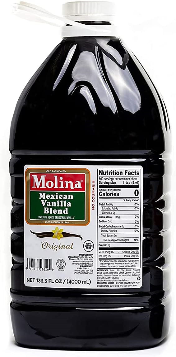 Molina Vanilla – Mexican Vanilla 133.3 FL oz / 4000 ml