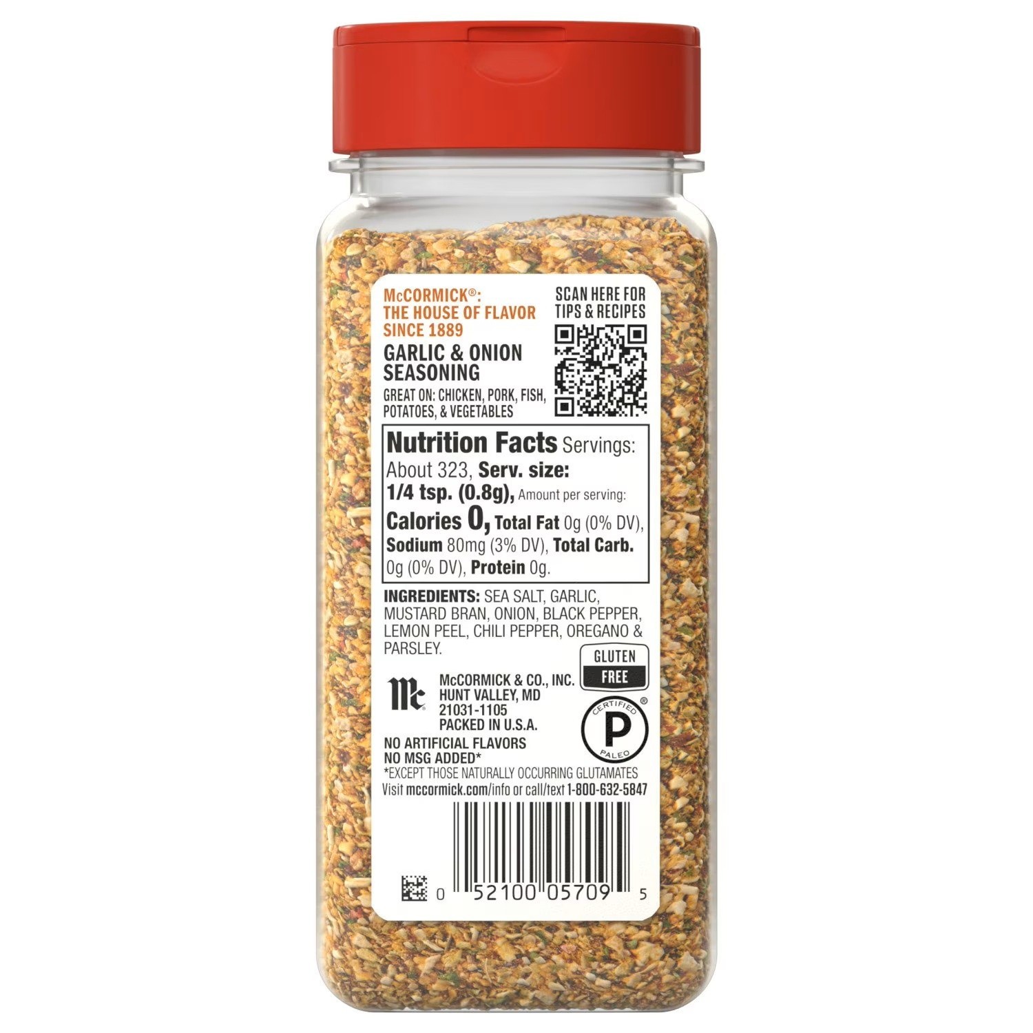 2 PACK-McCormick All Purpose Garlic Onion Black Pepper Sea Salt (Total 18.24 oz)