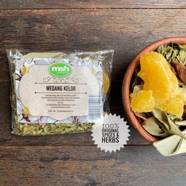 Indonesian Wedang Kelor herbal drink mix 20g natural herbal spice blend