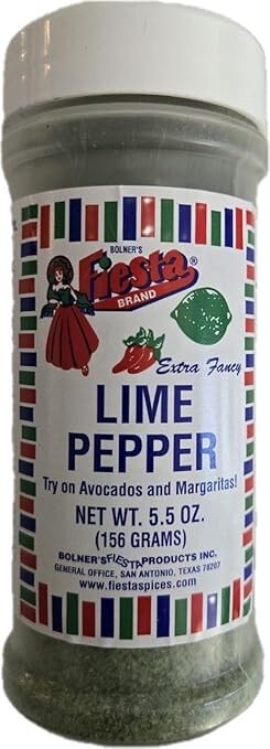 Fiesta Lime Pepper Seasoning 5.5 oz Kosher Vegan Zesty Flavor Few Left!